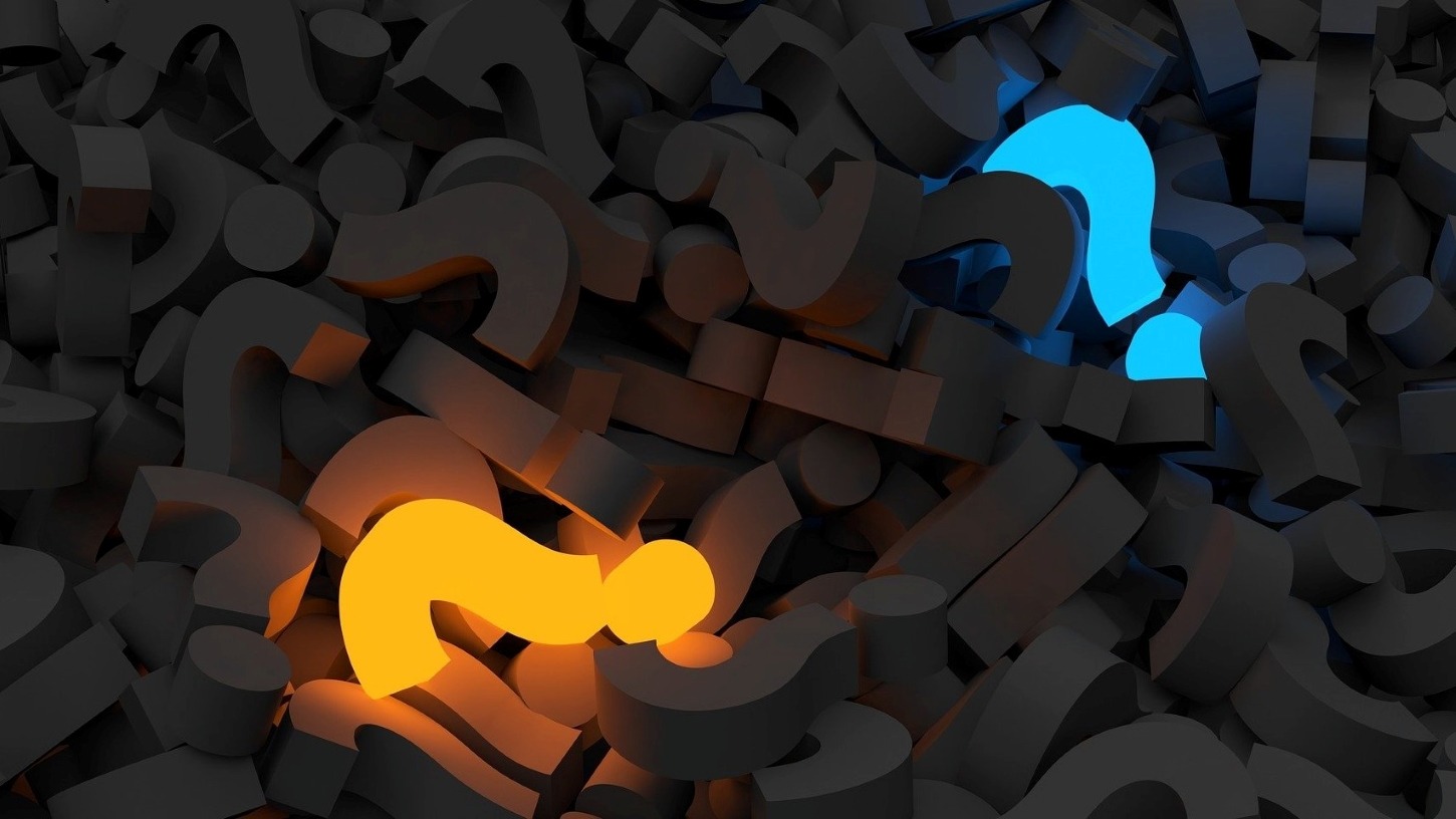 a pile of question marks
