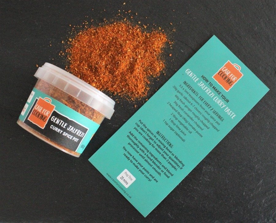 Case for Cooking’s Curry Spice pot and recipe card